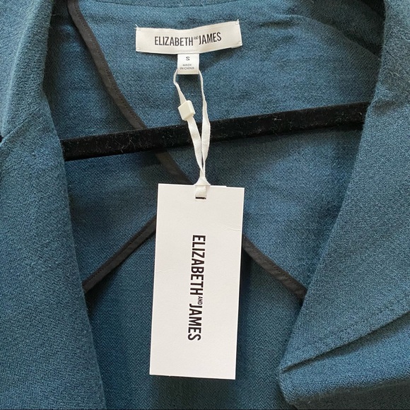 NEW Elizabeth And James  Blue Tegan Biker Vest - Picture 7 of 8